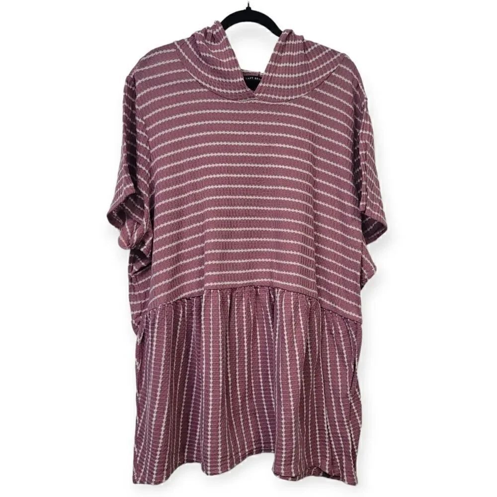 Lane Bryant plus size hooded baby doll top, 26/28